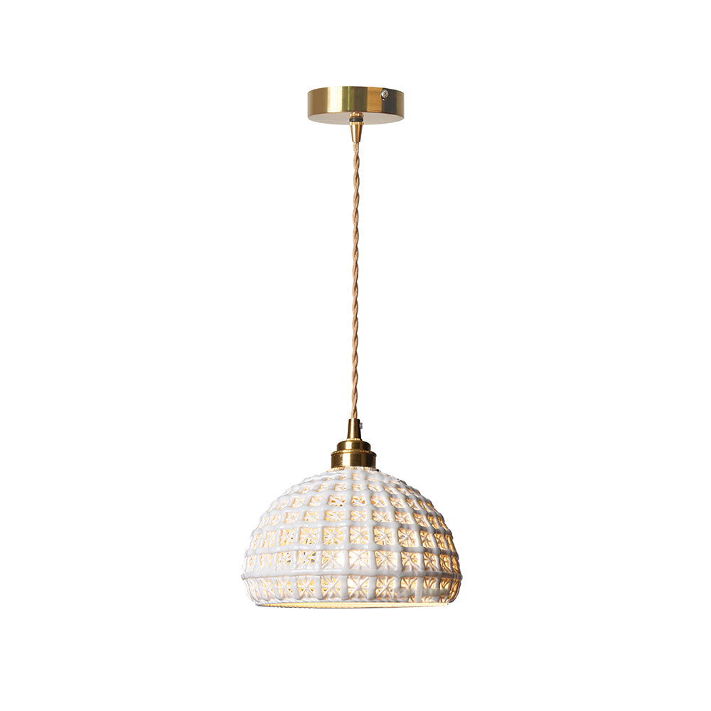WINDSOR WHITE CLAY HANGING LANTERN