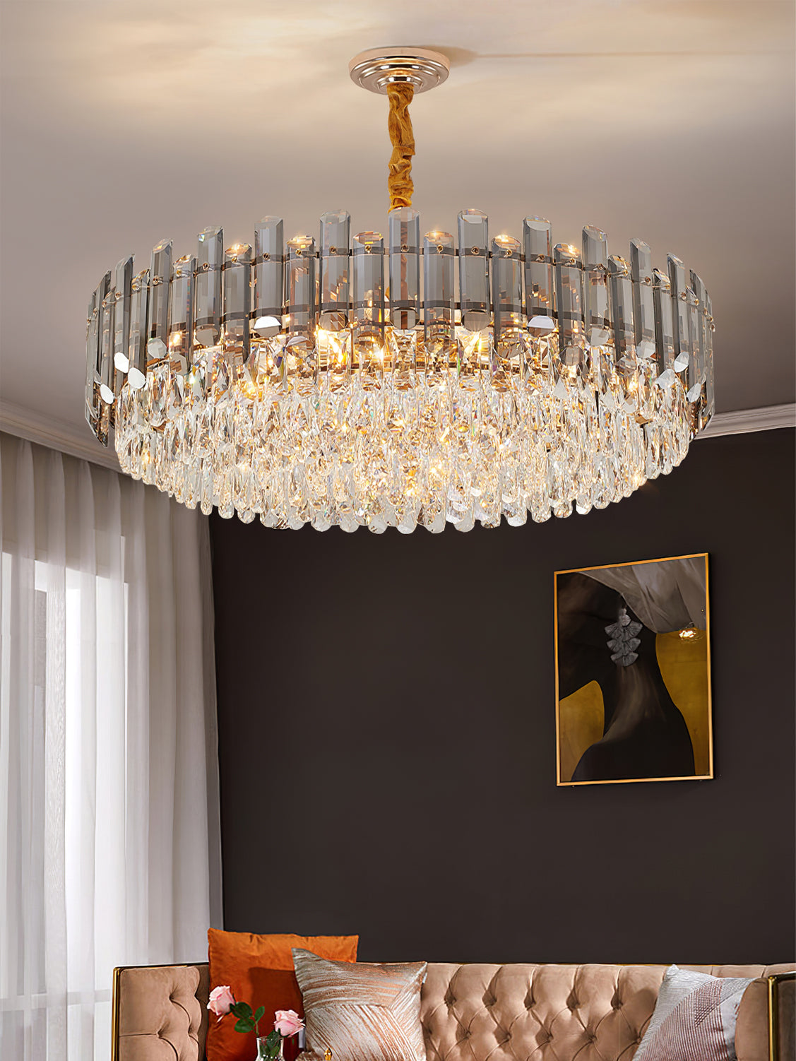 WINDSOR CRYSTAL LAYERED CEILING LIGHT