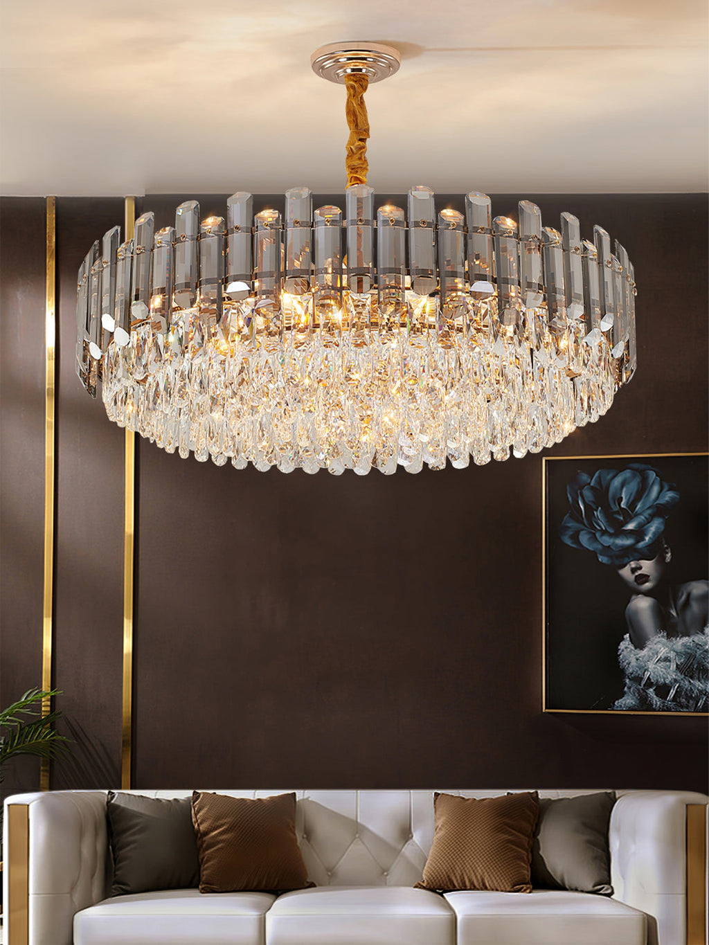 WINDSOR CRYSTAL LAYERED CEILING LIGHT