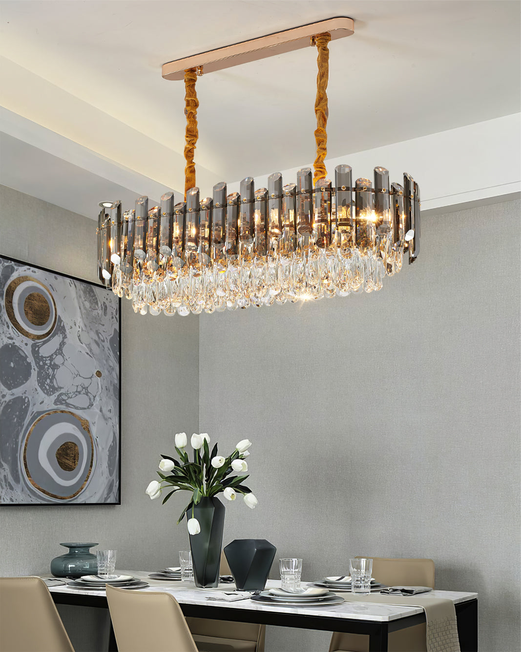 WINDSOR CRYSTAL LAYERED CEILING LIGHT