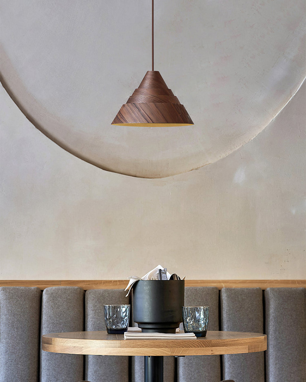 FENWICK WOODEN CANOPY PENDANT LUMINAIRE