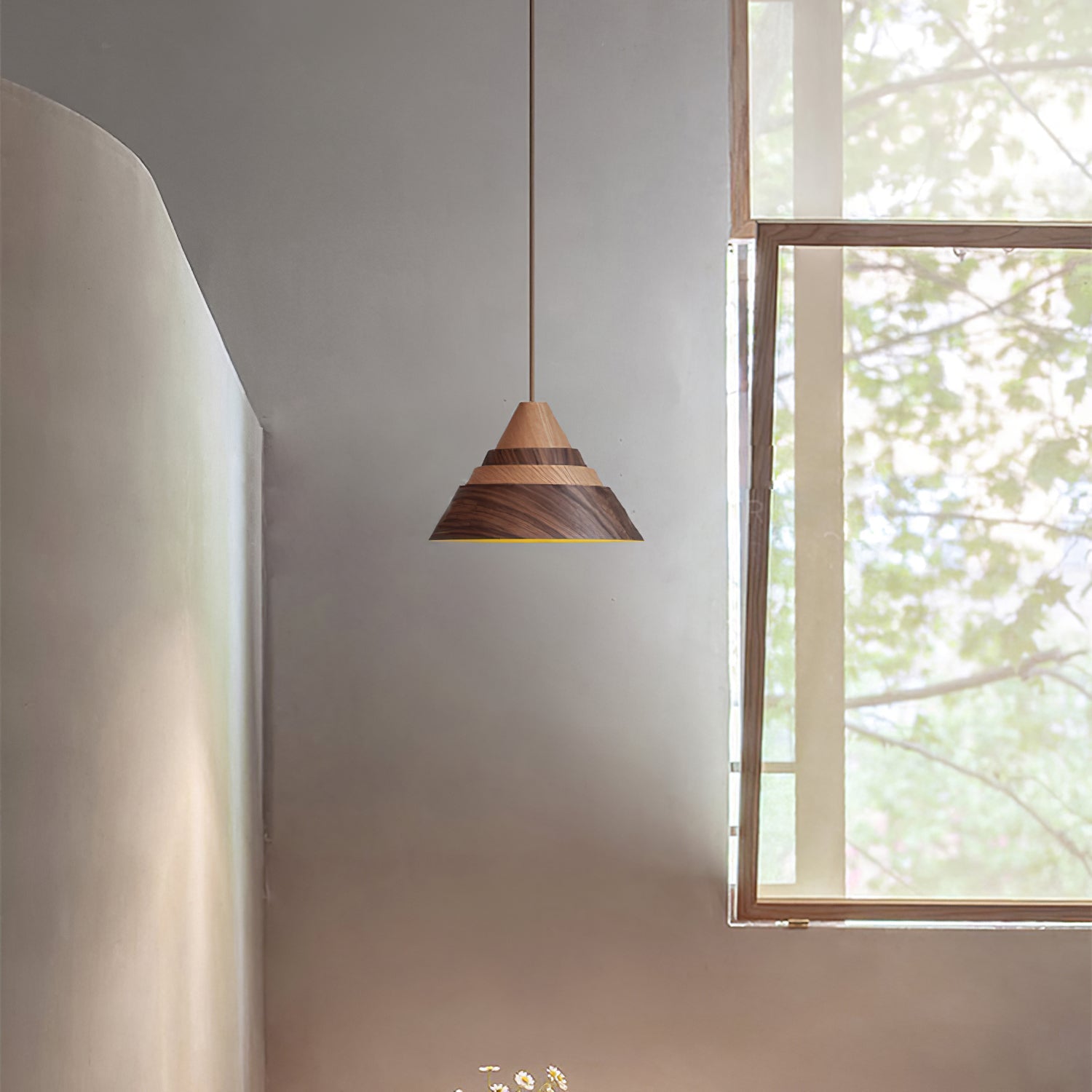 FENWICK WOODEN CANOPY PENDANT LUMINAIRE
