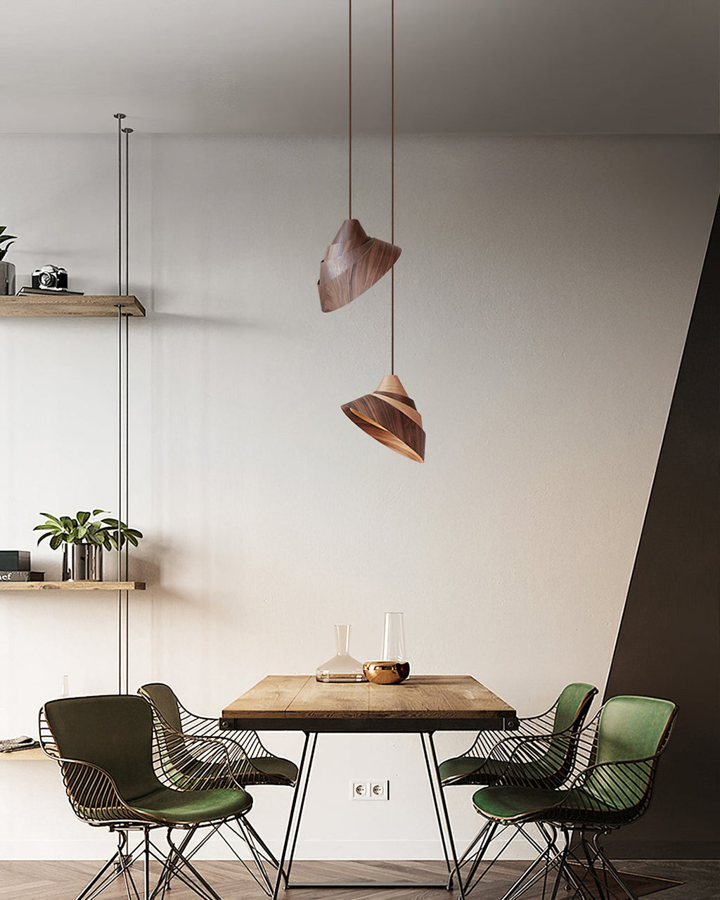 FENWICK WOODEN CANOPY PENDANT LUMINAIRE