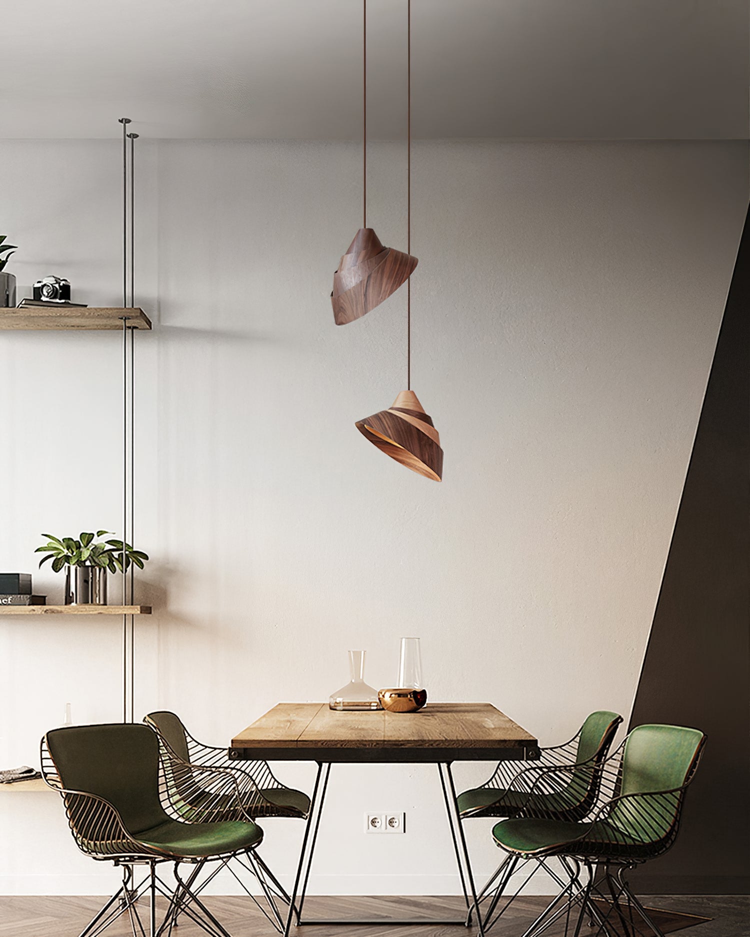 FENWICK WOODEN CANOPY PENDANT LUMINAIRE