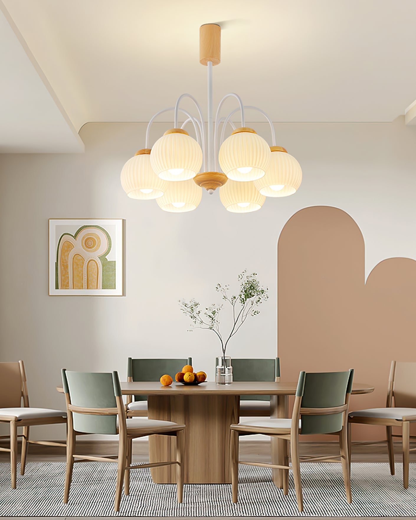 WINTHORPE RUSTIC WOODEN CANOPY CHANDELIER