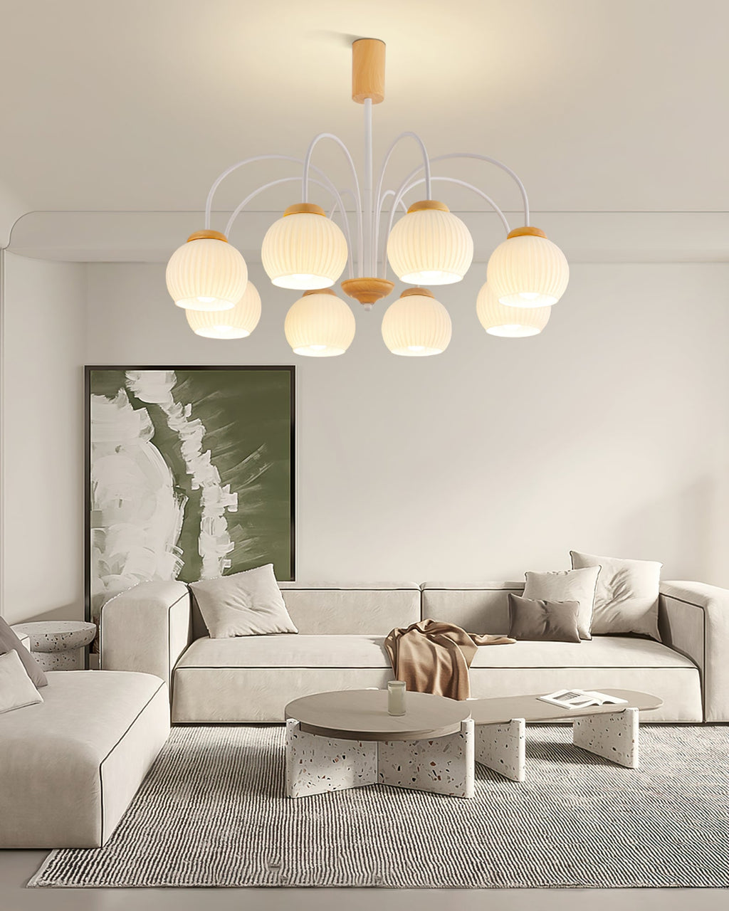WINTHORPE RUSTIC WOODEN CANOPY CHANDELIER