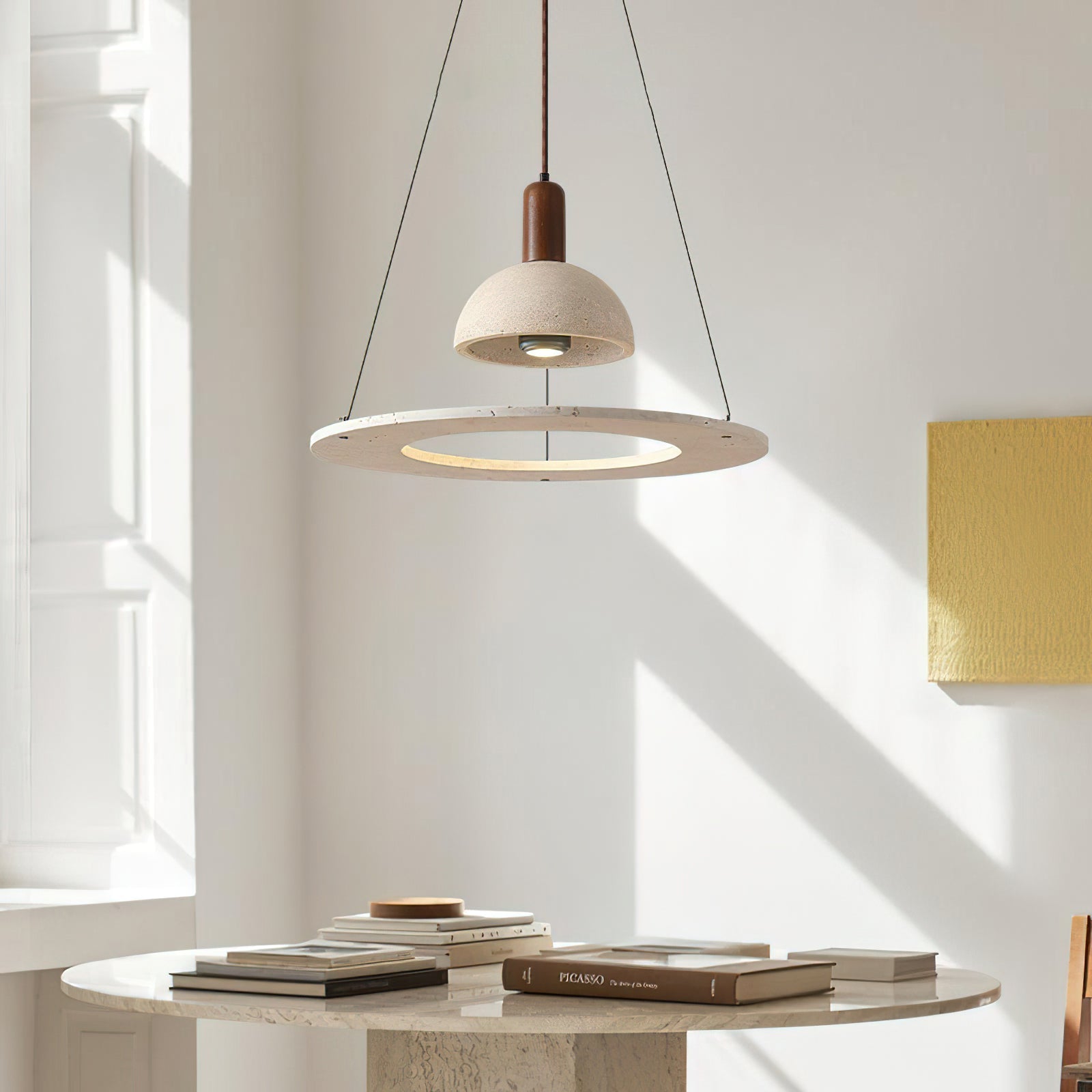RAVENSCROFT TRAVERTINE ILLUMINATION PENDANT