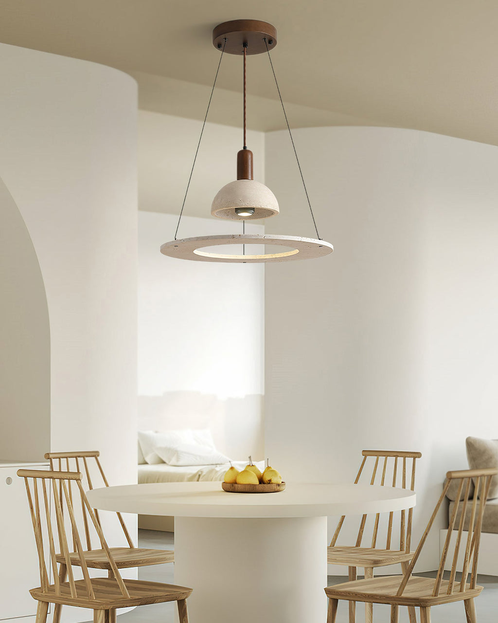 RAVENSCROFT TRAVERTINE ILLUMINATION PENDANT