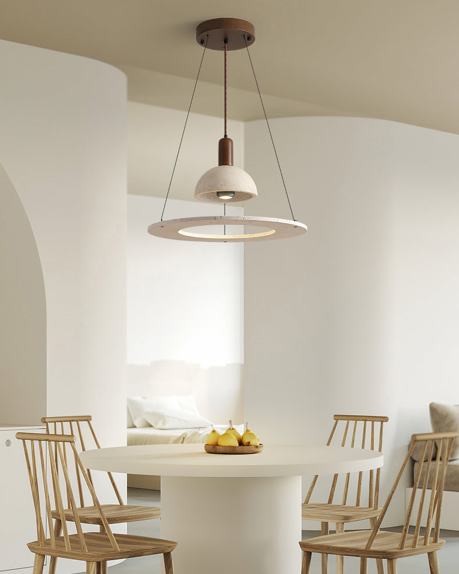 RAVENSCROFT TRAVERTINE ILLUMINATION PENDANT