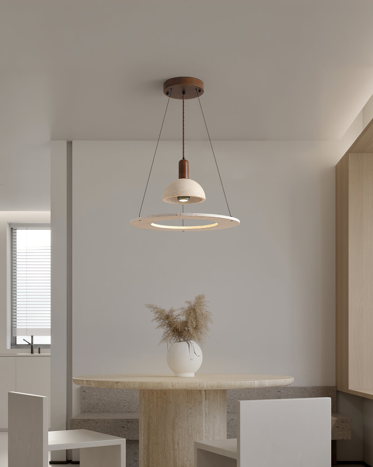 RAVENSCROFT TRAVERTINE ILLUMINATION PENDANT