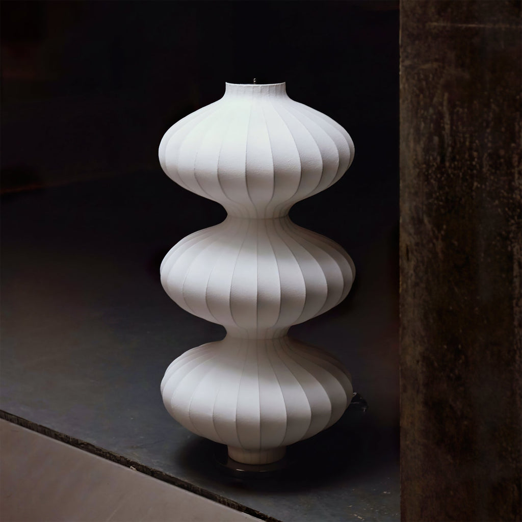 FELSTED SILK DRAPED FLOOR LANTERN