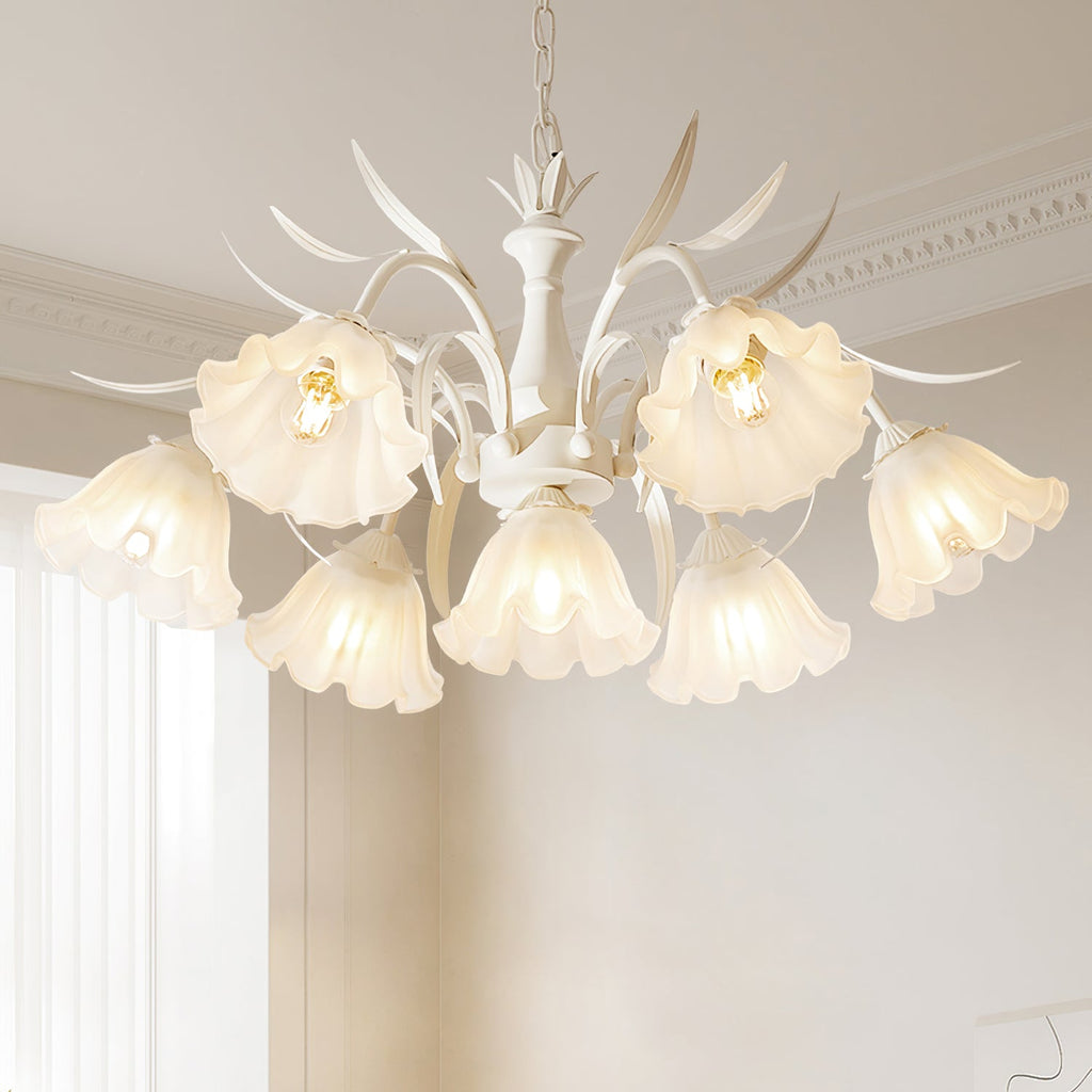 CHARLESTON IVORY CRYSTAL LUMINAIRE