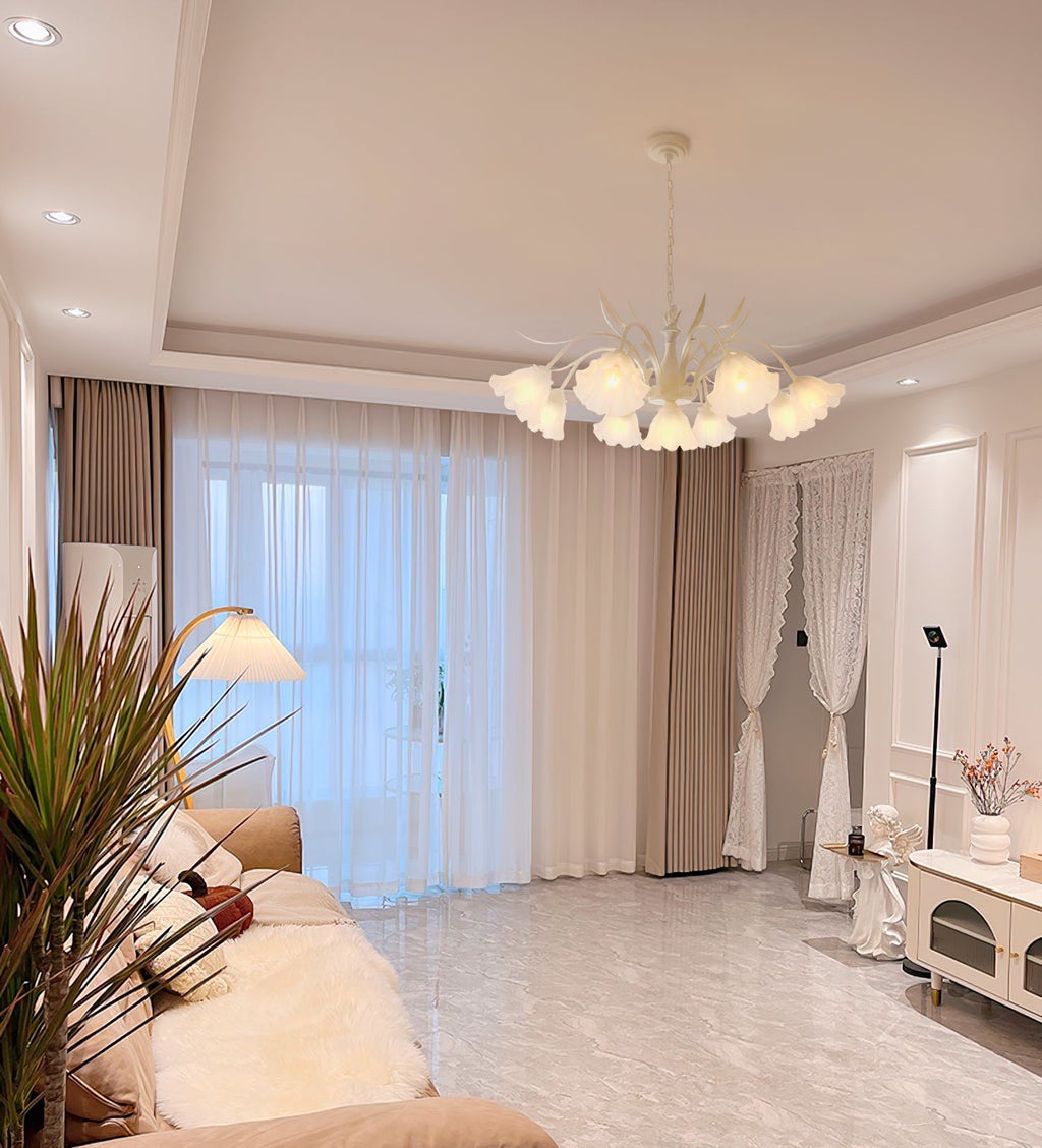 CHARLESTON IVORY CRYSTAL LUMINAIRE