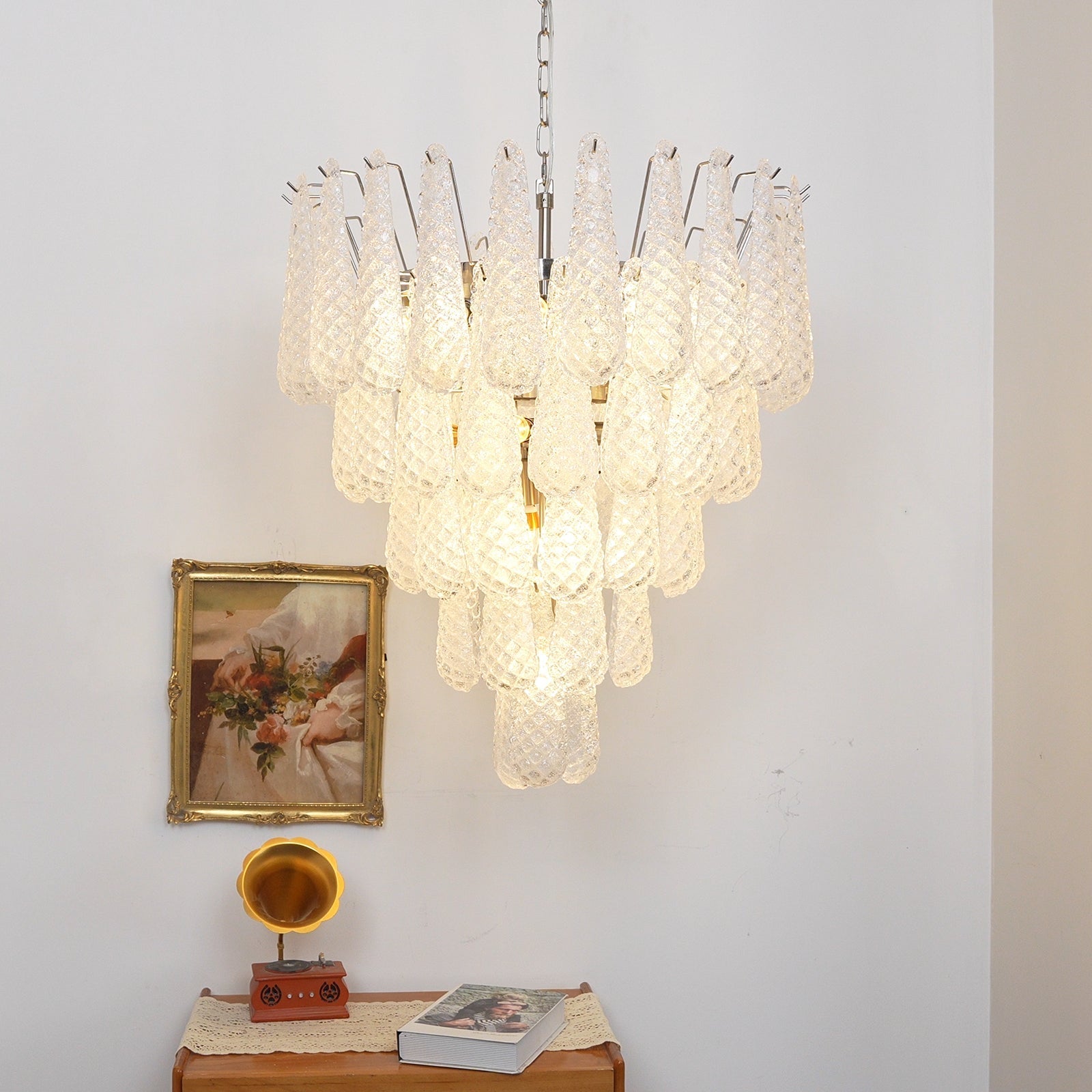 WINDSOR FROSTED CRYSTAL DROPLET LUMINAIRE