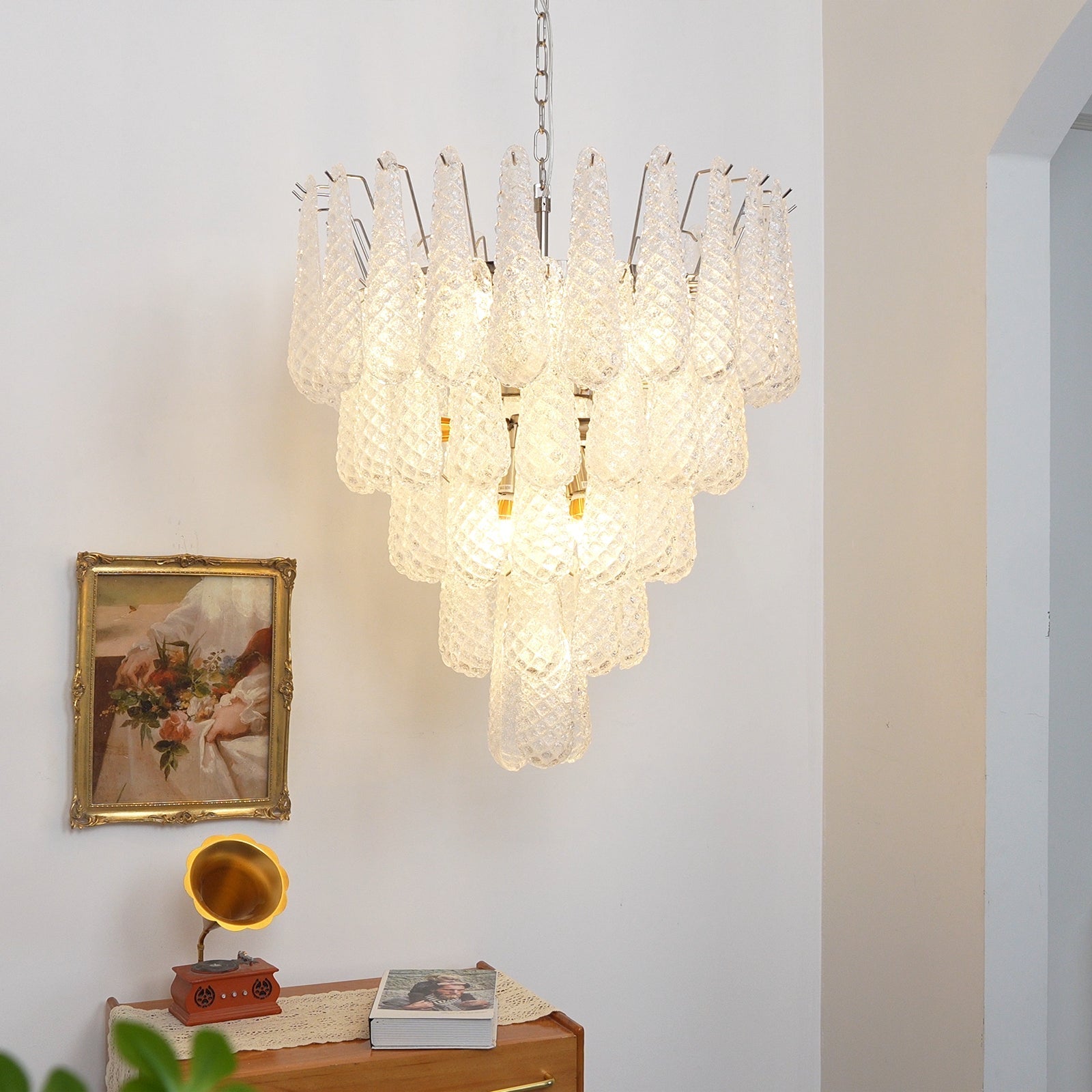 WINDSOR FROSTED CRYSTAL DROPLET LUMINAIRE