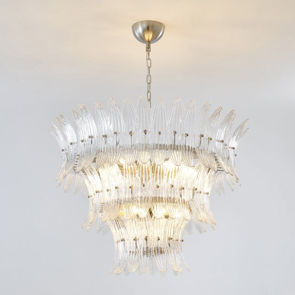VANDERBILT PALM LEAF CRYSTAL CEILING LIGHT