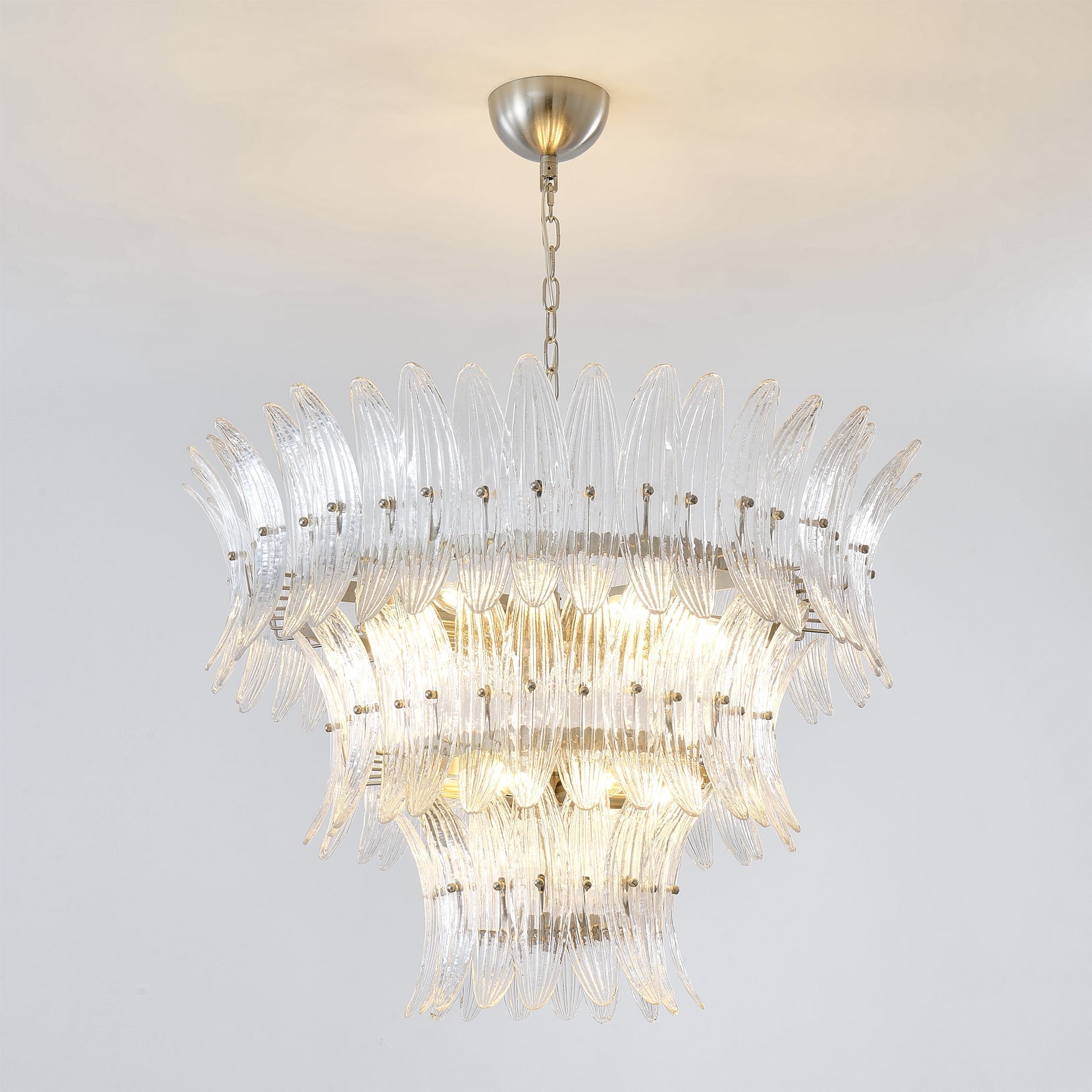 VANDERBILT PALM LEAF CRYSTAL CEILING LIGHT