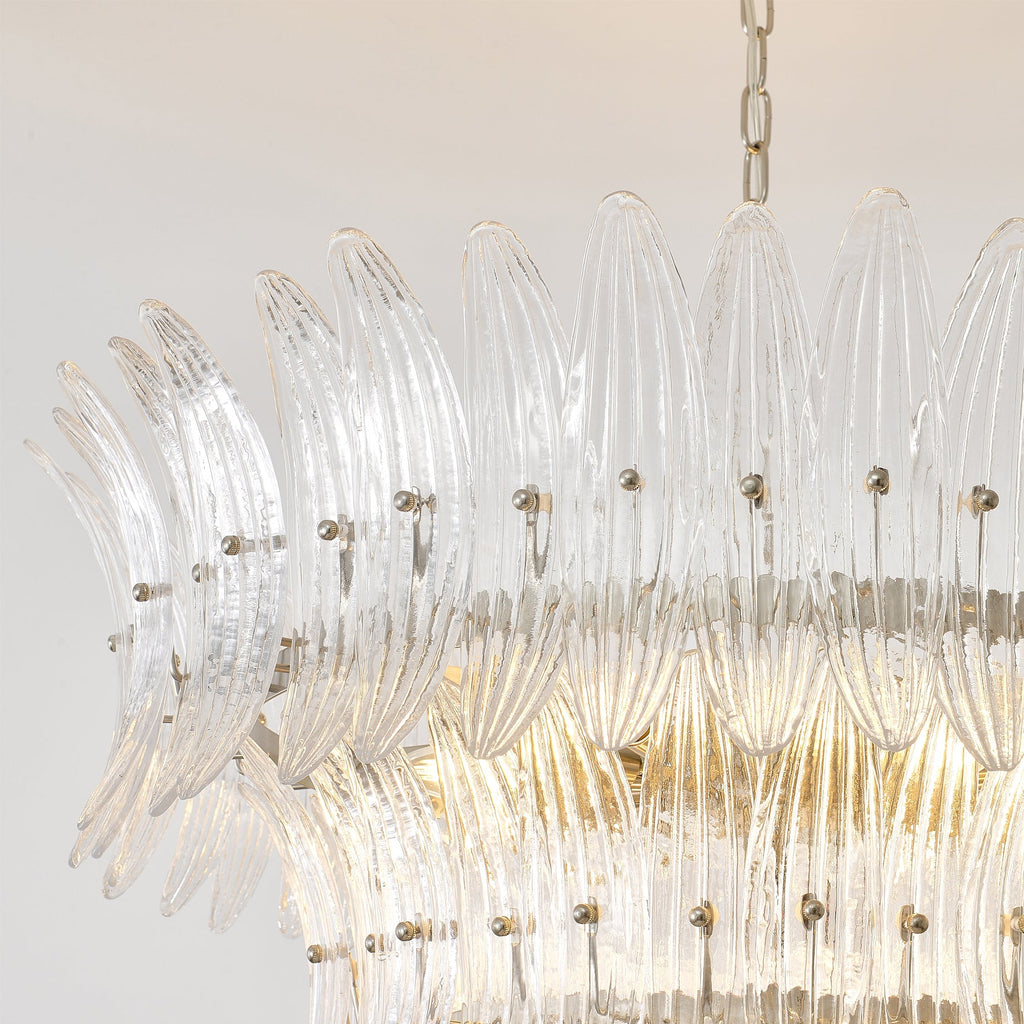 VANDERBILT PALM LEAF CRYSTAL CEILING LIGHT