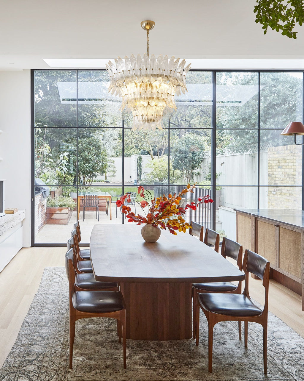 VANDERBILT PALM LEAF CRYSTAL CEILING LIGHT
