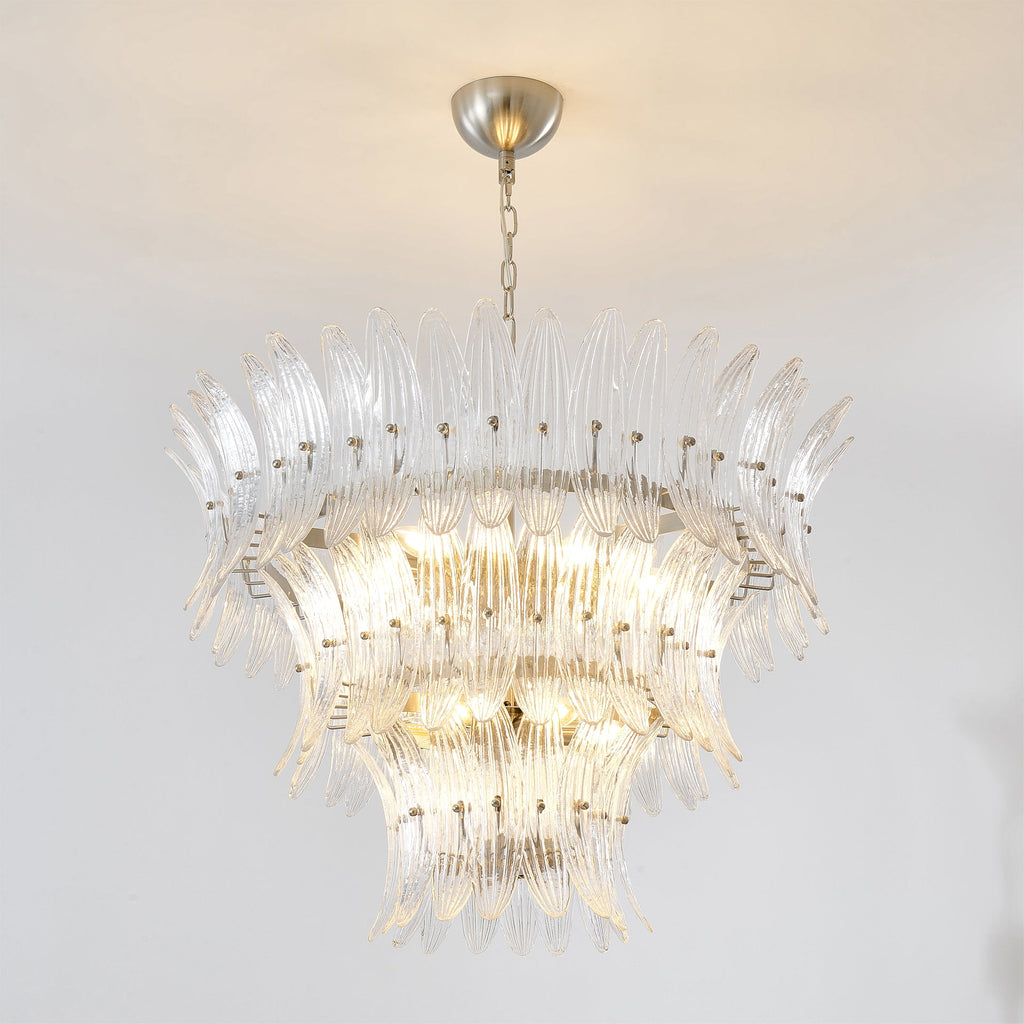 VANDERBILT PALM LEAF CRYSTAL CEILING LIGHT