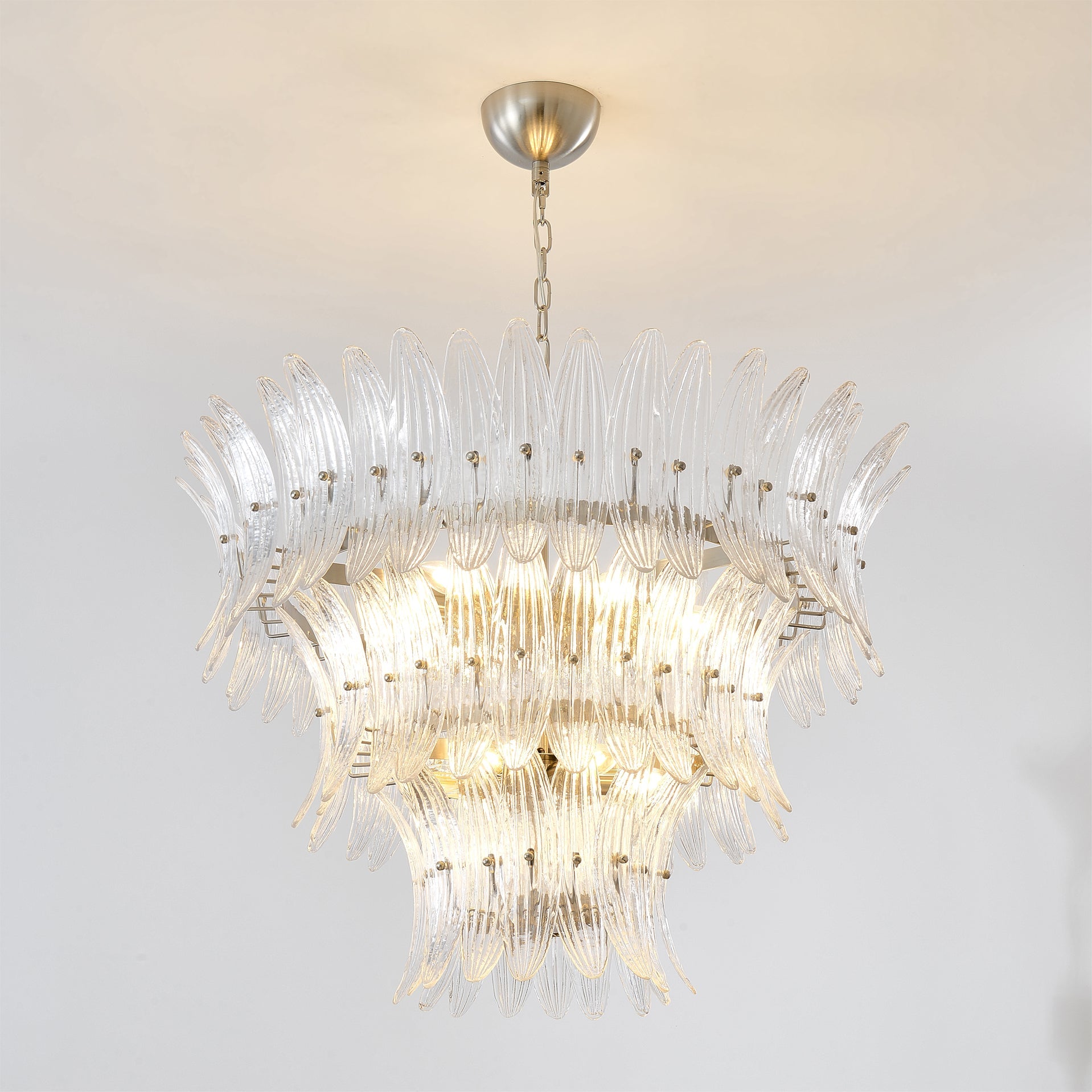 VANDERBILT PALM LEAF CRYSTAL CEILING LIGHT