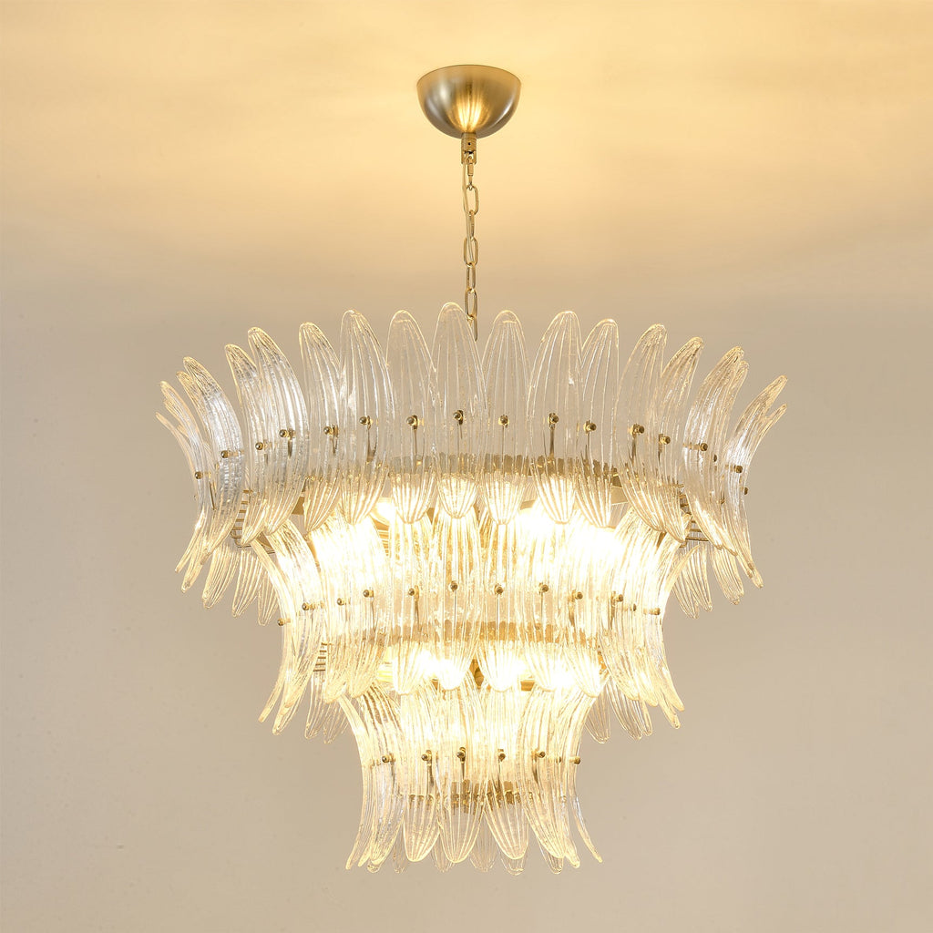 VANDERBILT PALM LEAF CRYSTAL CEILING LIGHT