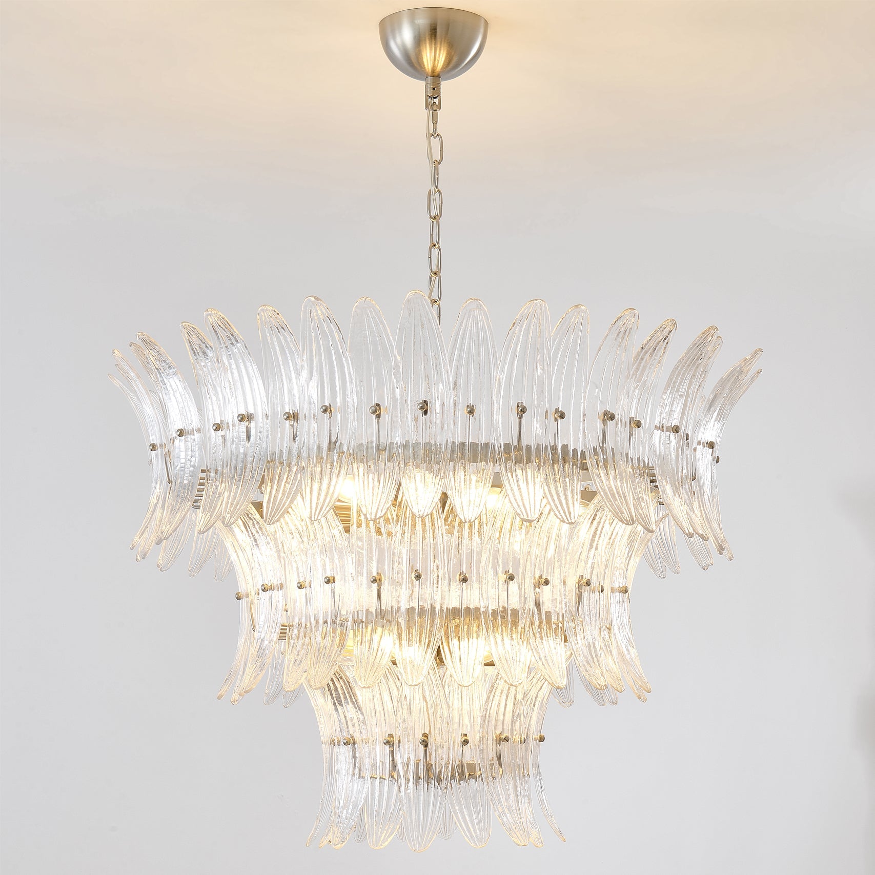 VANDERBILT PALM LEAF CRYSTAL CEILING LIGHT