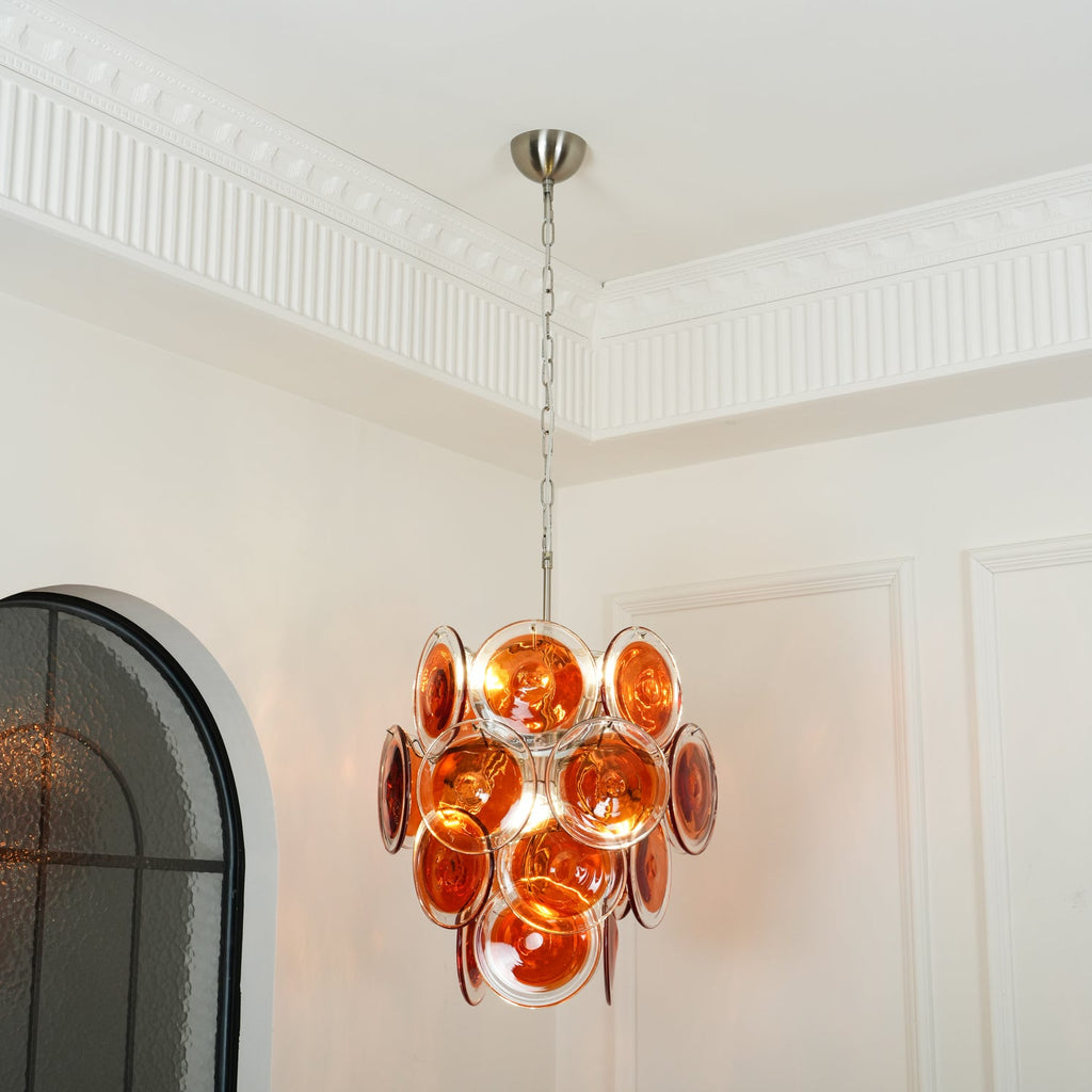 FIREBRAND TANGERINE CRYSTAL CEILING LANTERN