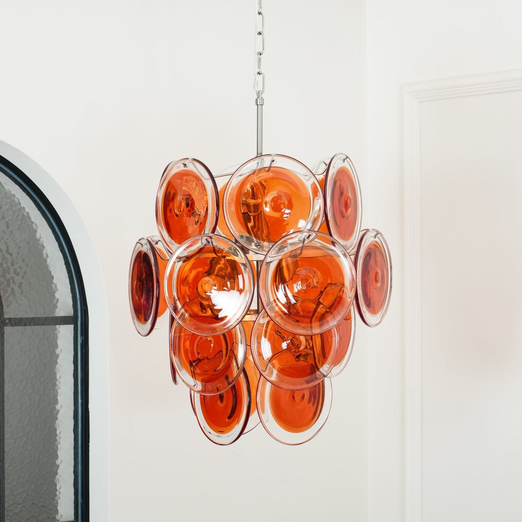 FIREBRAND TANGERINE CRYSTAL CEILING LANTERN