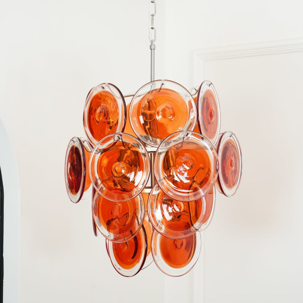 FIREBRAND TANGERINE CRYSTAL CEILING LANTERN