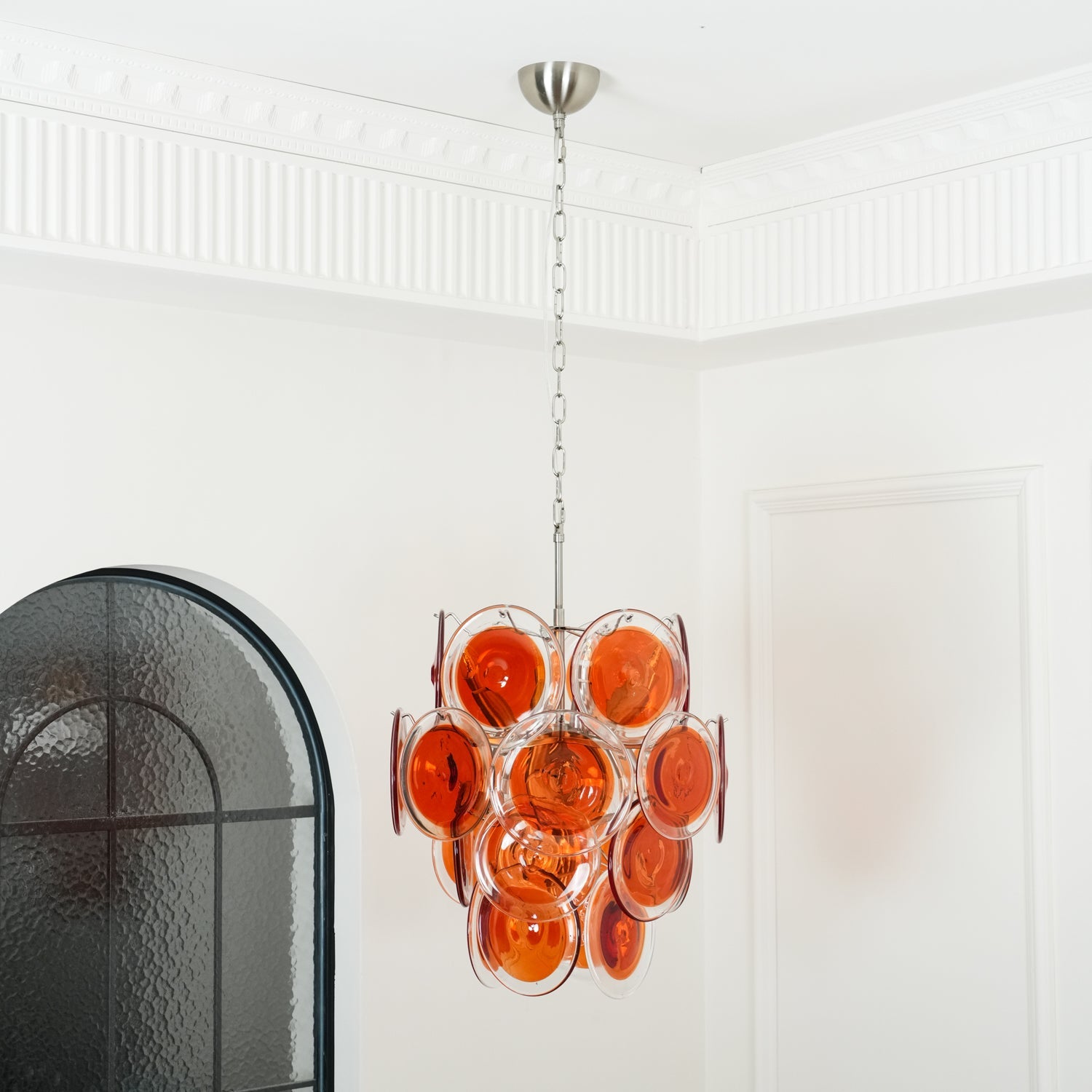 FIREBRAND TANGERINE CRYSTAL CEILING LANTERN