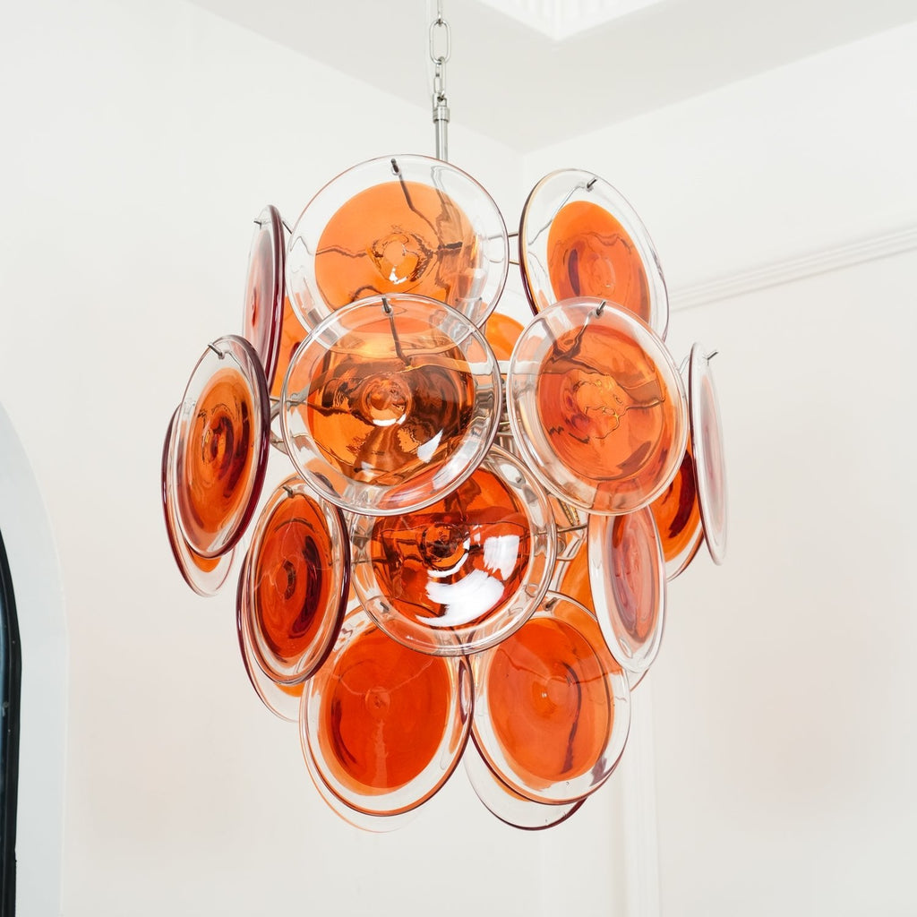 FIREBRAND TANGERINE CRYSTAL CEILING LANTERN