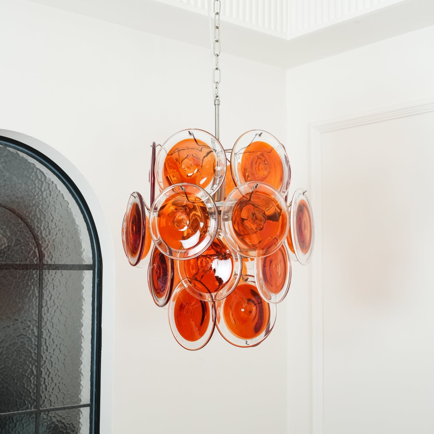 FIREBRAND TANGERINE CRYSTAL CEILING LANTERN