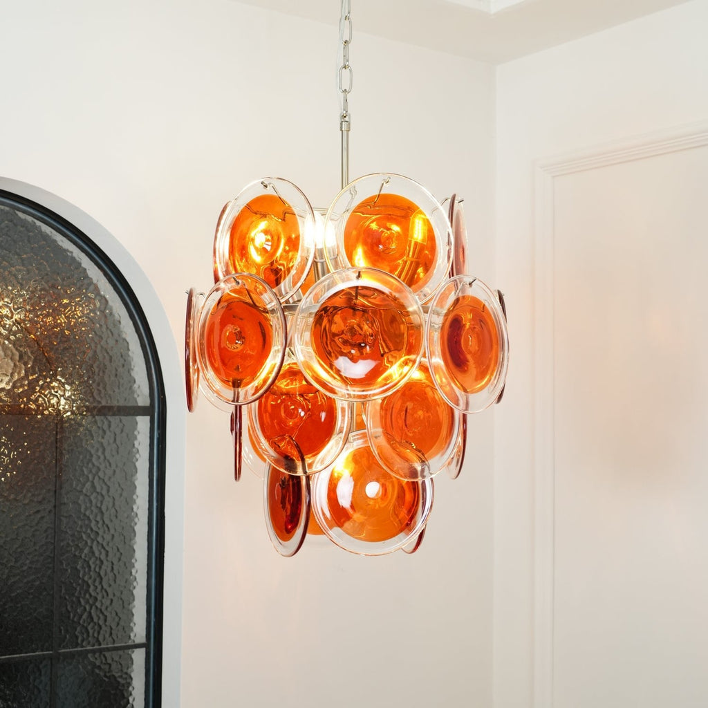 FIREBRAND TANGERINE CRYSTAL CEILING LANTERN
