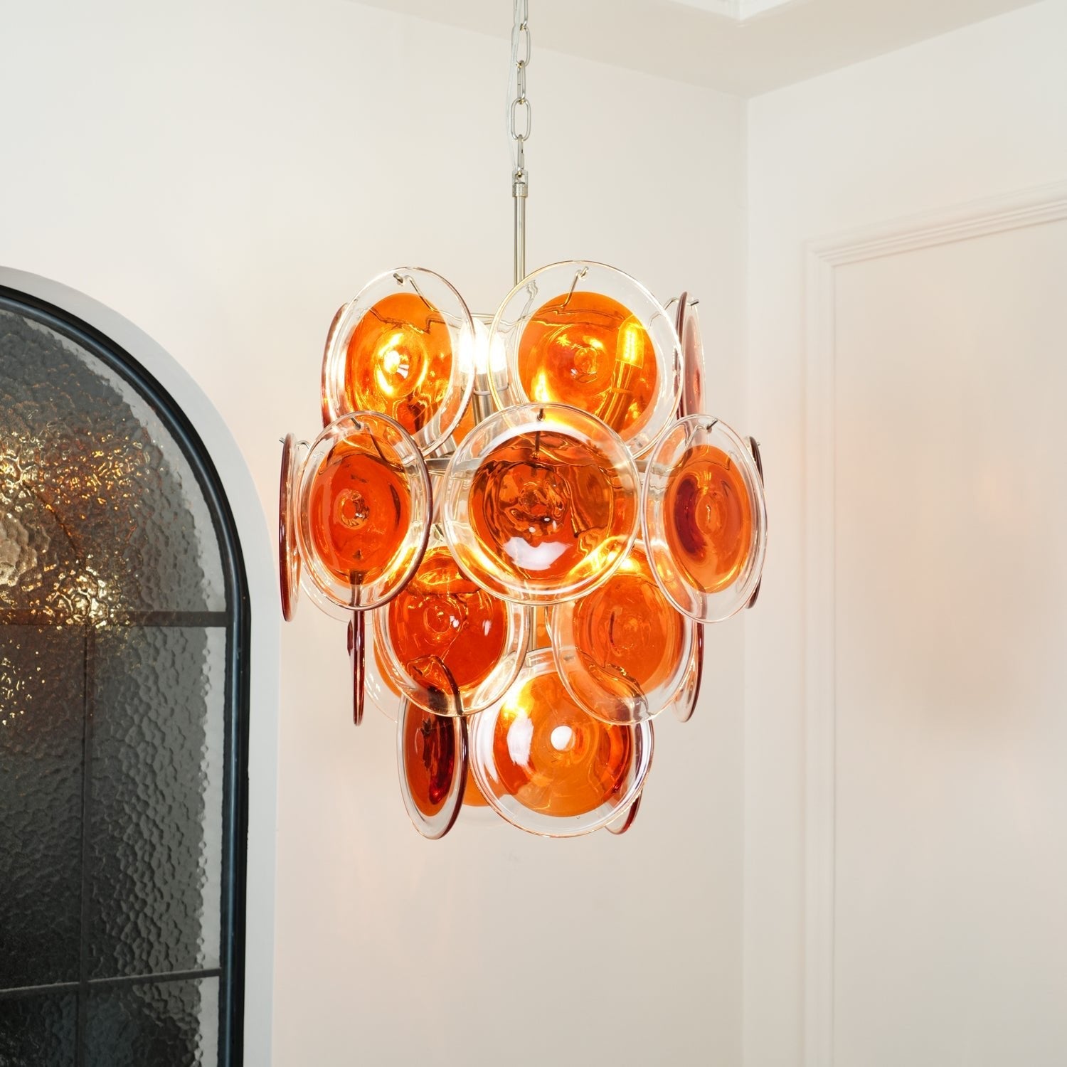 FIREBRAND TANGERINE CRYSTAL CEILING LANTERN