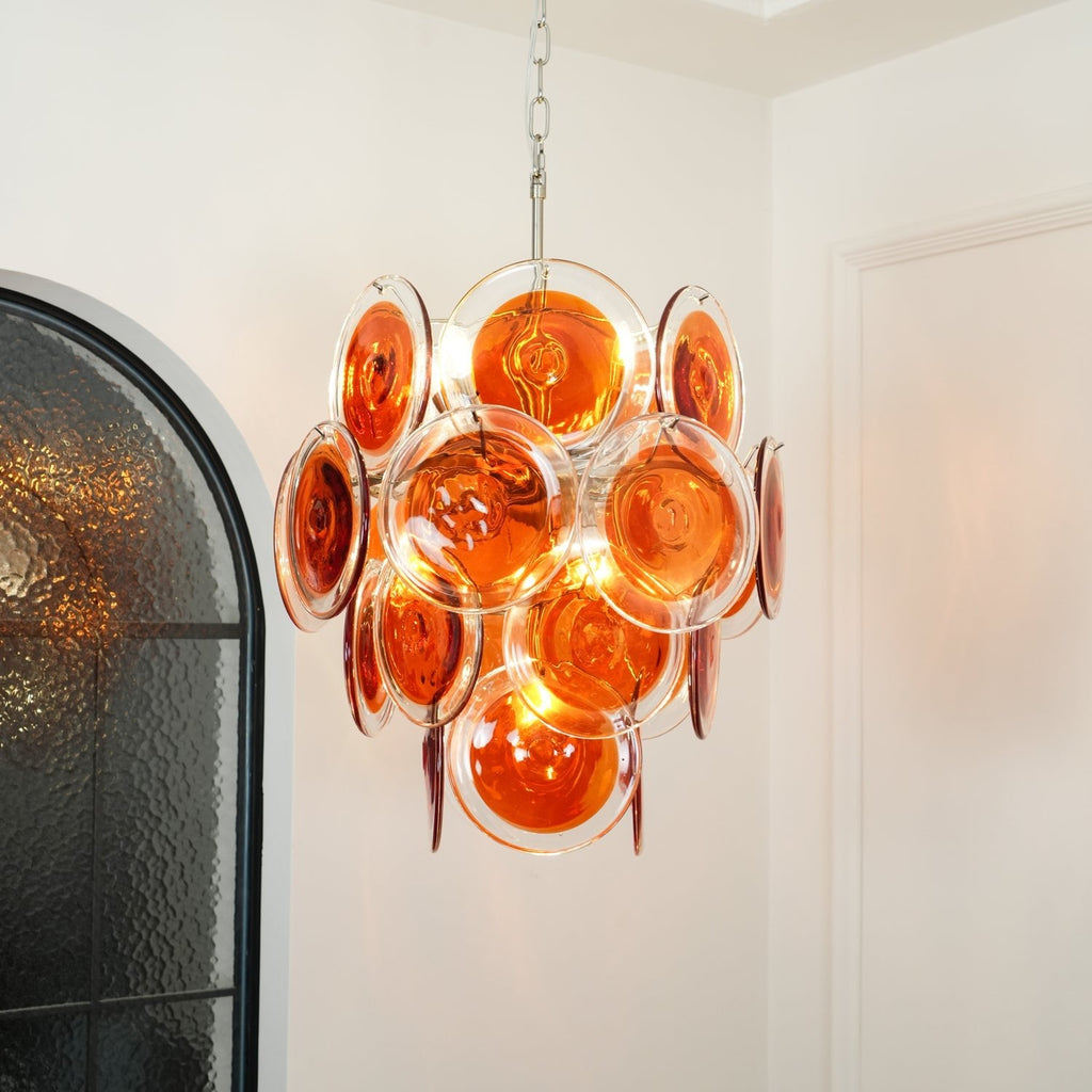 FIREBRAND TANGERINE CRYSTAL CEILING LANTERN