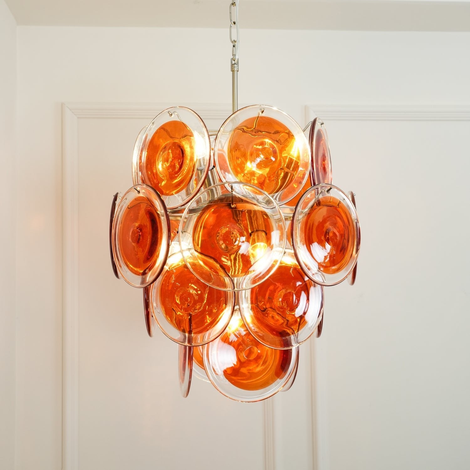 FIREBRAND TANGERINE CRYSTAL CEILING LANTERN