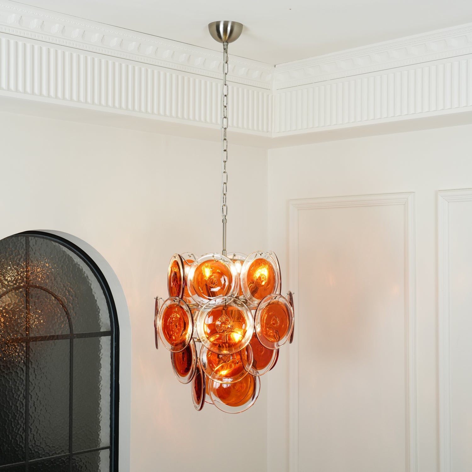 FIREBRAND TANGERINE CRYSTAL CEILING LANTERN