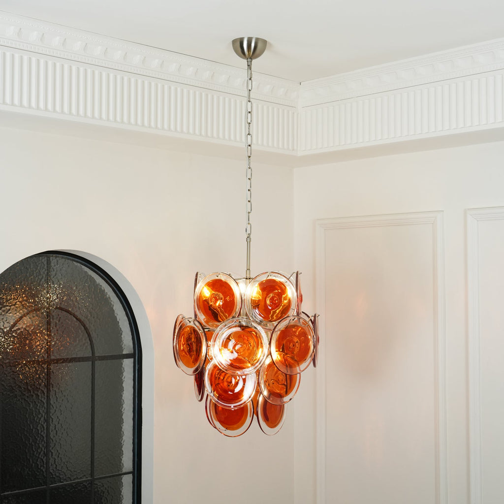 FIREBRAND TANGERINE CRYSTAL CEILING LANTERN