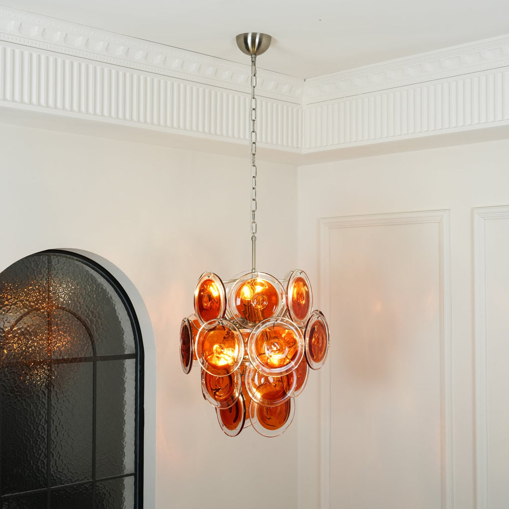 FIREBRAND TANGERINE CRYSTAL CEILING LANTERN