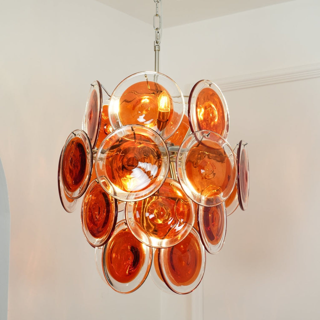 FIREBRAND TANGERINE CRYSTAL CEILING LANTERN