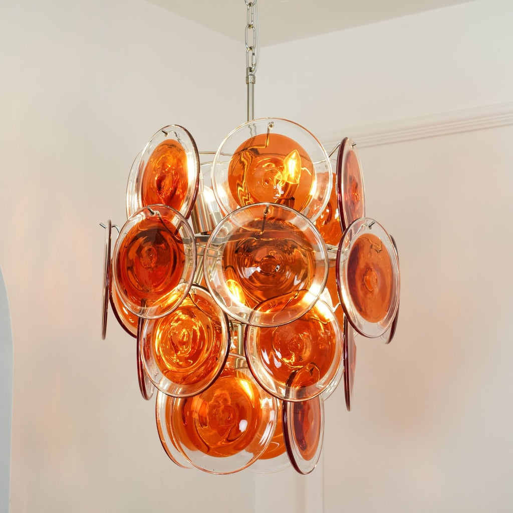FIREBRAND TANGERINE CRYSTAL CEILING LANTERN