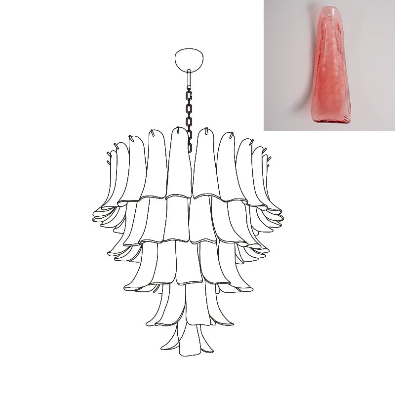 VIOLET HUE BLOSSOMING LIGHTING FIXTURE