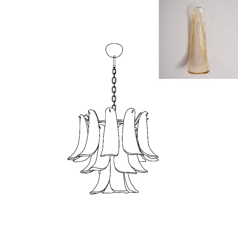VIOLET HUE BLOSSOMING LIGHTING FIXTURE