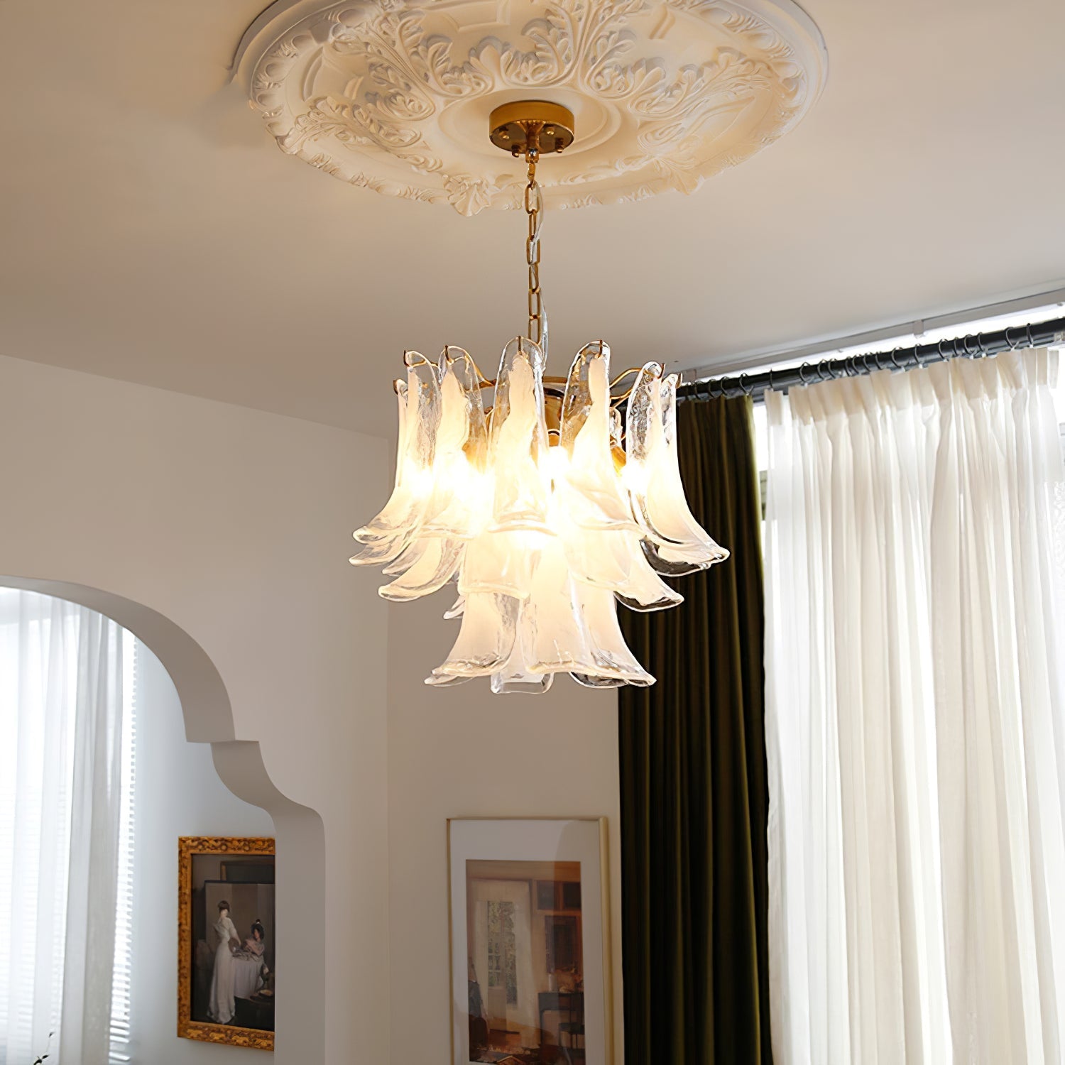 VIOLETTA CRYSTAL GLOBE LIGHTING FIXTURE