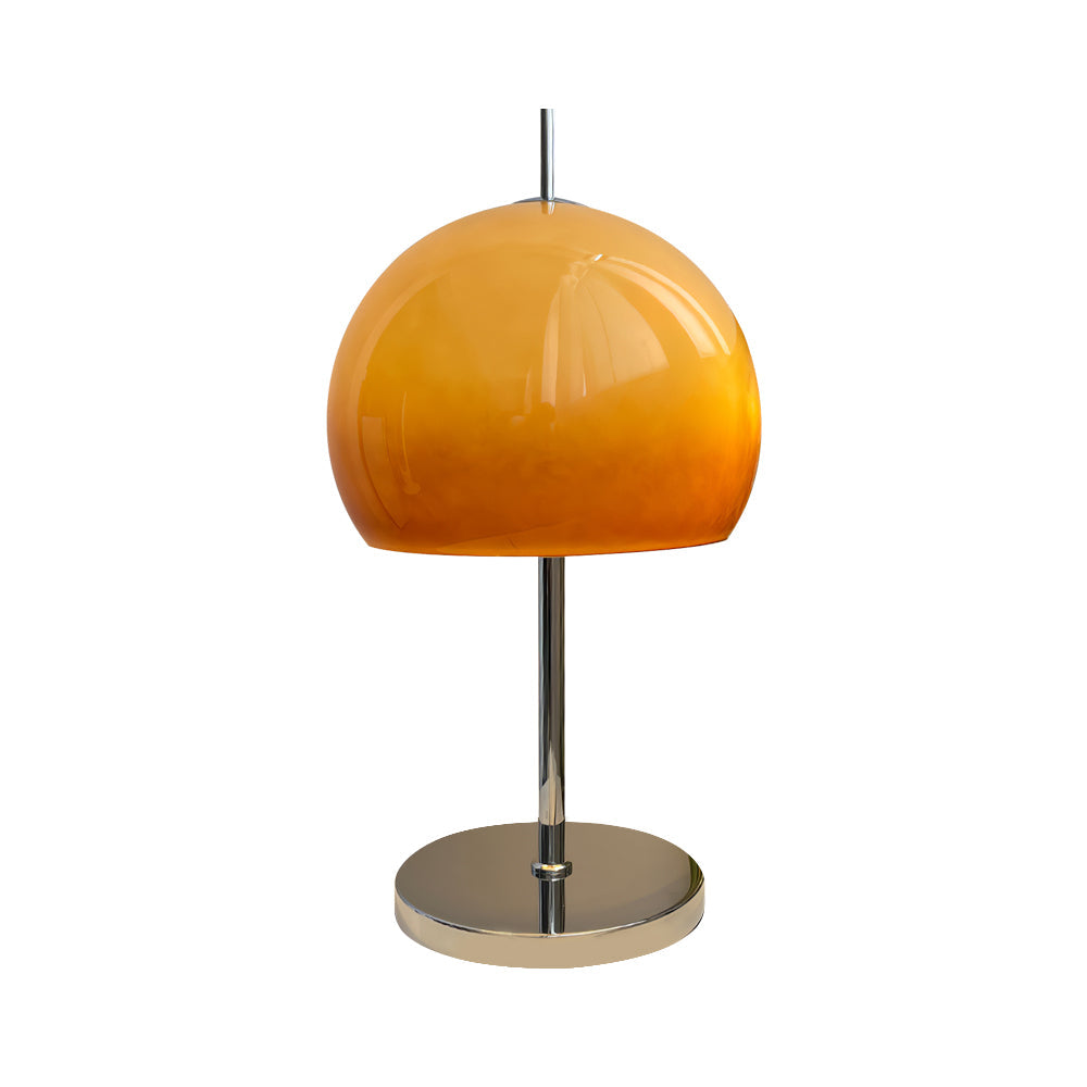 WINTHROP MUSHROOM-SHAPED AMBER LAMP