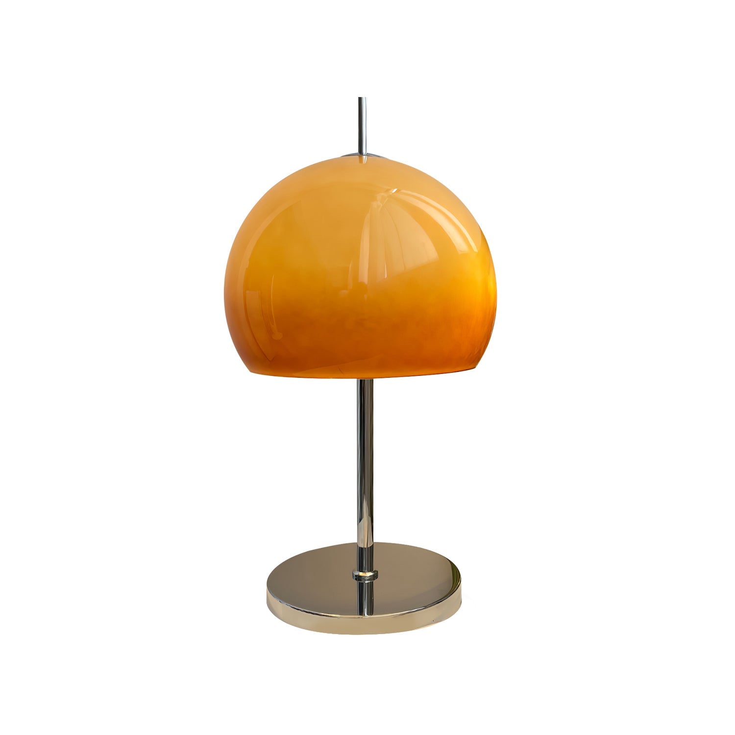 WINTHROP MUSHROOM-SHAPED AMBER LAMP
