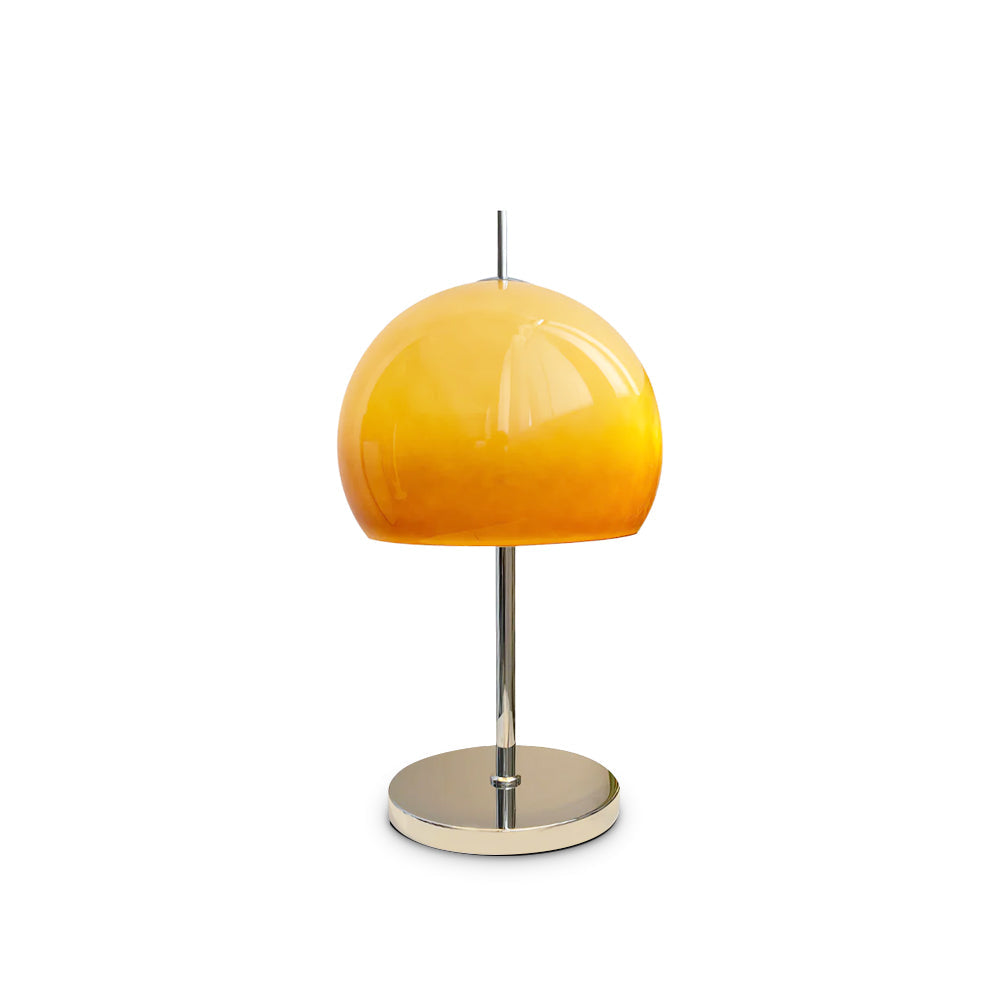 WINTHROP MUSHROOM-SHAPED AMBER LAMP