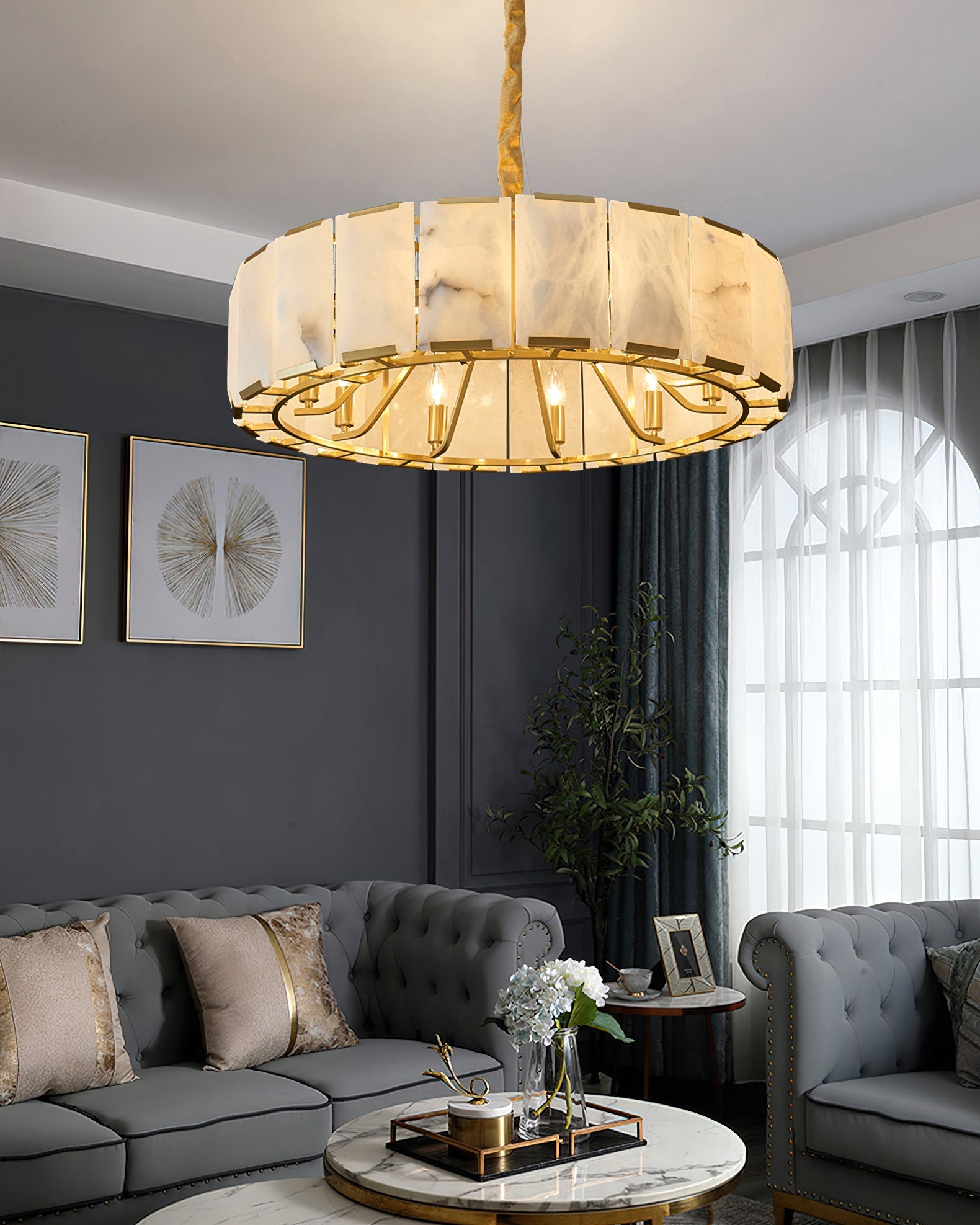 Whitmore Frosted Crystal Pendant Luminaire