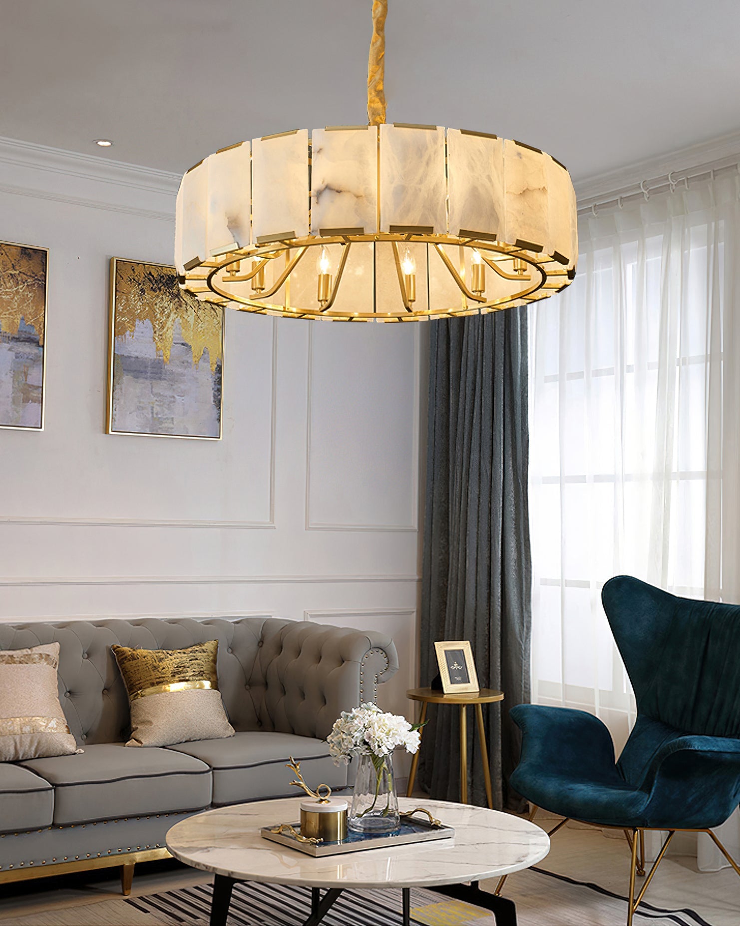 Whitmore Frosted Crystal Pendant Luminaire